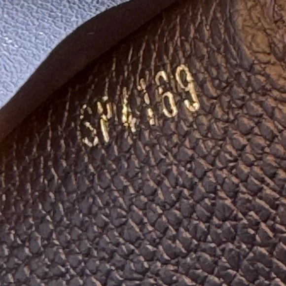 Louis Vuitton Black Embossed Monogram Small Wallet with Red Trim - Picture 6 of 16